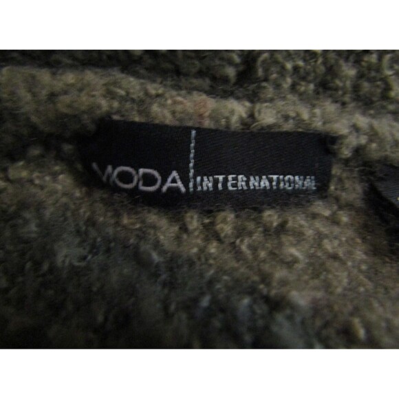 Moda International Cardigan Gray Wool Blend Button Front Sweater Size L - Picture 8 of 9